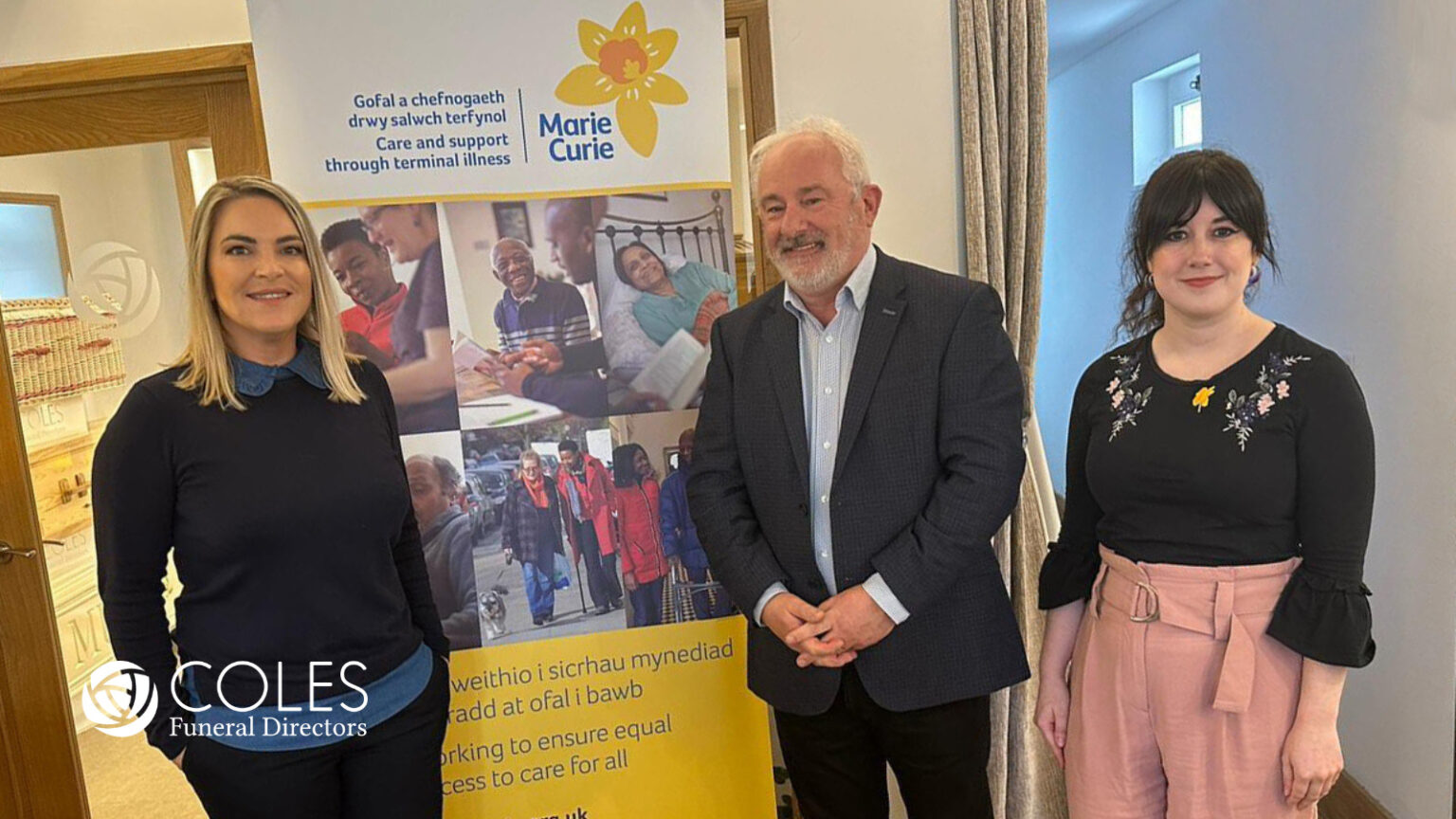 Coles Funeral Directors unveils a Wall of Reflection in support of Marie Curie Coles Funeral